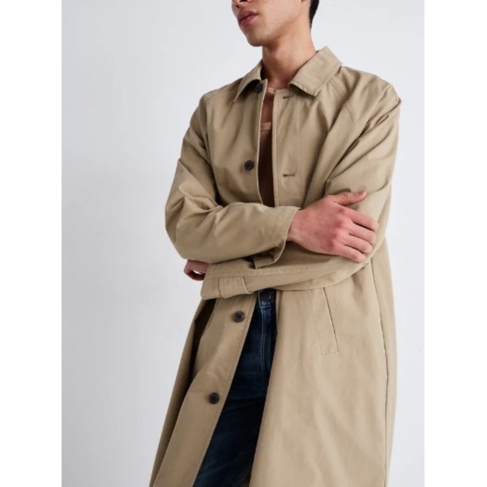 GAP Women's Trench Coat Classic Khaki Size XL Water Resistant
